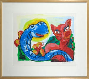 John Lie a Fo - Zeefdruk, Zonder titel - Ingelijst kopen? Bied vanaf 35!