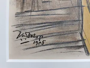 Jan Toorop - Rogneerkamer in kaarsenfabriek, litho (mooi ingelijst) kopen? Bied vanaf 395!