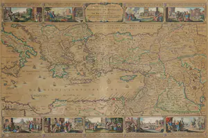 Nicolaes Visscher (II) - Gravure, Wandeling der Apostelen ende Reysen Pauli kopen? Bied vanaf 1!