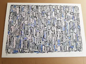 Jan Wolkers - Zeefdruk Winterbeeld VI + gedicht + foto van Jan Wolkers kopen? Bied vanaf 160!