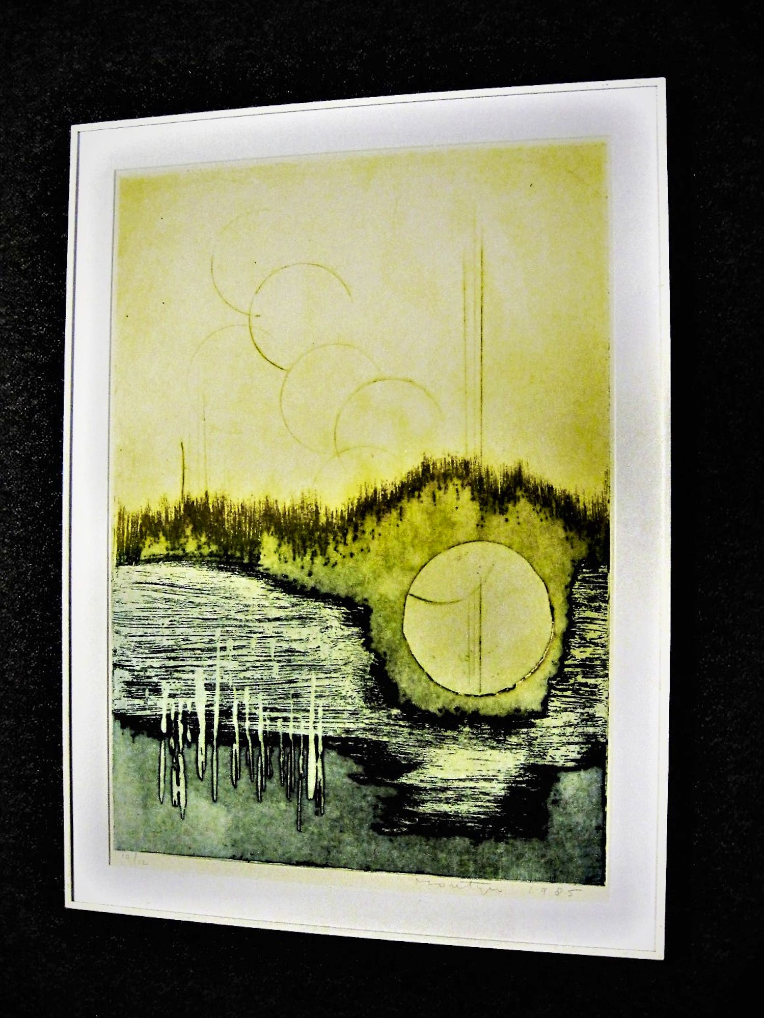 Jan Montyn - In zeer kleine oplage van 12 gemaakte handgekleurde Ets "Sunset" GROOT! kopen? Bied vanaf 87!