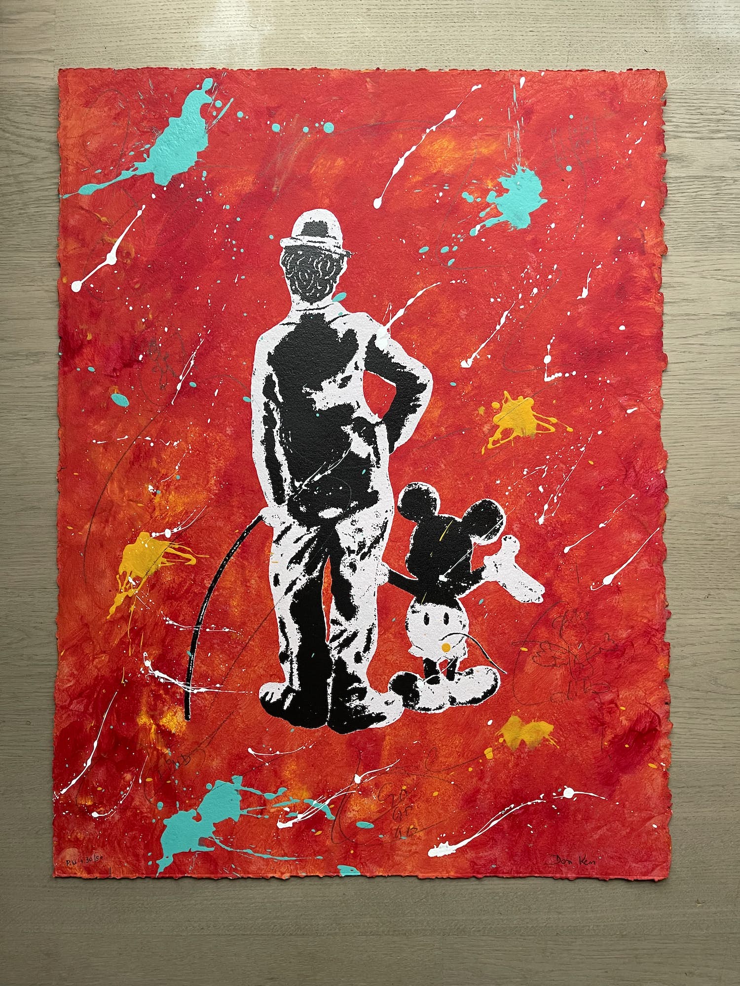 Don Ken - Charlie Chaplin and Mickey Mouse Red kopen? Bied vanaf 500!