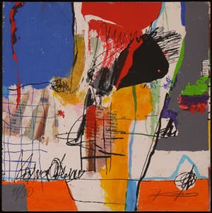 Kantcho Kanev - Zeefdruk op paneel, Z.T. Vijfluik - Ingelijst (Groot) kopen? Bied vanaf 80!