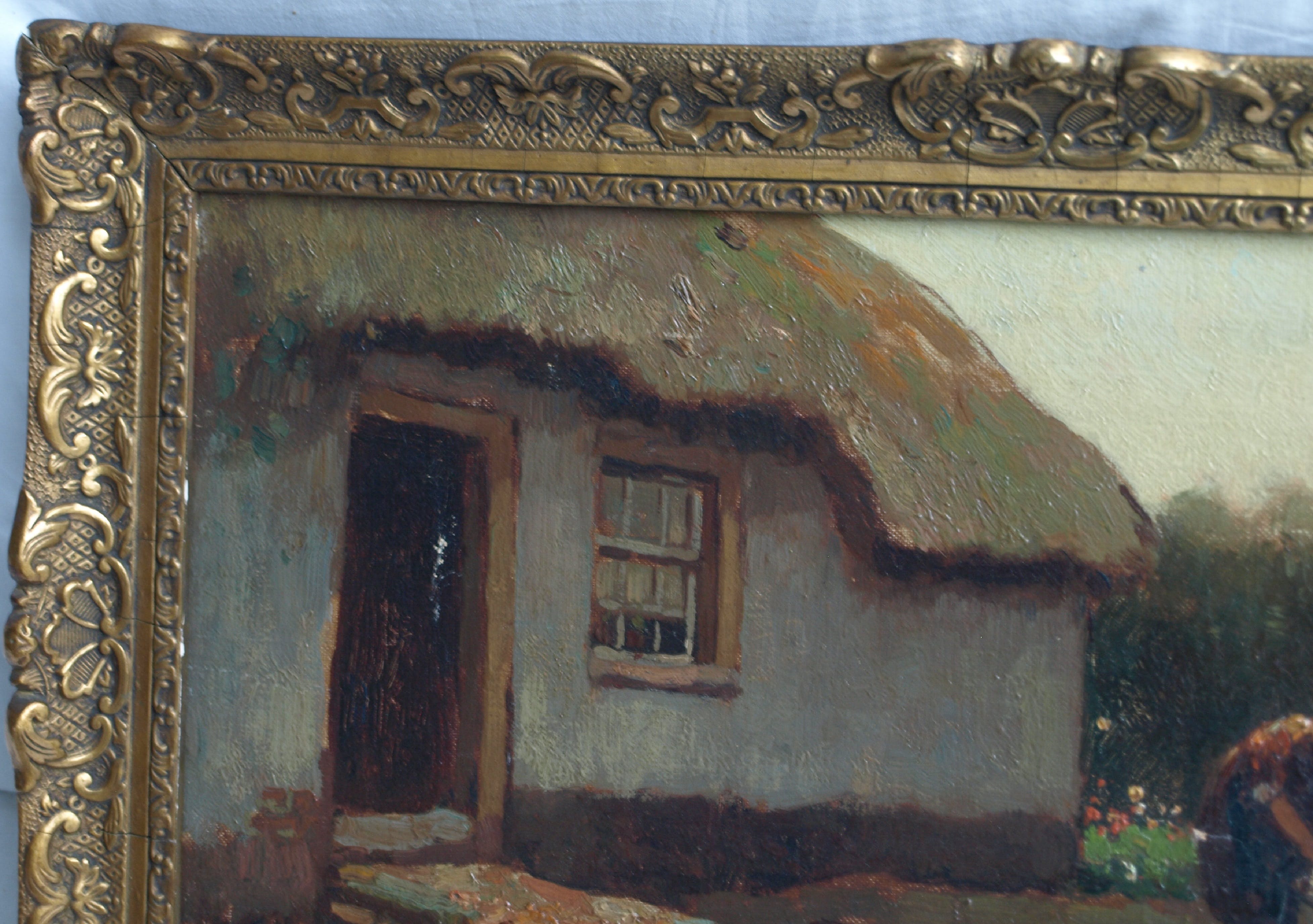 Jan Simon Knikker (sr.) - onder pseudoniem H. Endlich, Boerenerf – gesigneerd & ingelijst kopen? Bied vanaf 1!