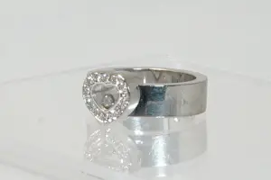 19 - Exclusieve CHOPARD happy diamonds 18Krt wit goud & diamanten ring kopen? Bied vanaf 1580!