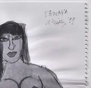 Corneille - Tamaya, gemengde techniek op papier (mooi ingelijst) kopen? Bied vanaf 995!