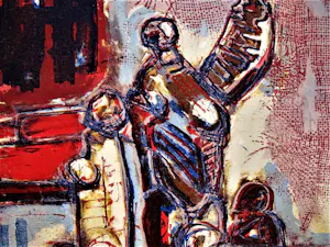 Wim Motz - Mooie expressionistische Litho 'Het gezin etc' zeer kleine oplage (15) kopen? Bied vanaf 29!