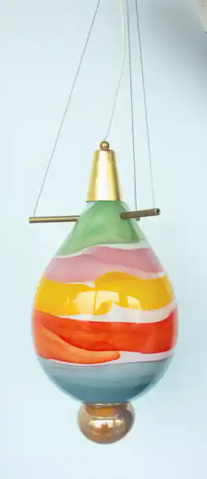 Buy Michel van Overbeeke - Bijzondere lamp van glas / Droomluchter - inclusief 2 boeken!? Bid from 150!