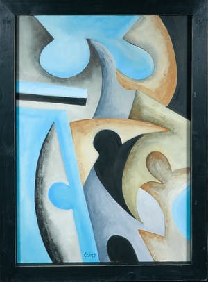 Vladimir Titov - Olieverf op doek, Stone age - Ingelijst kopen? Bied vanaf 100!