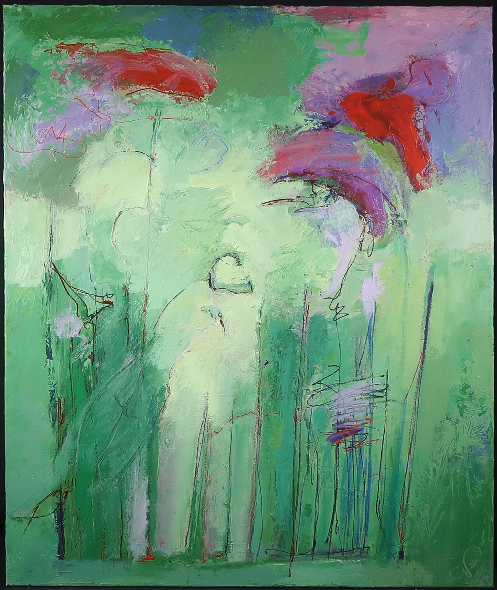 Franscz Witte - Acryl op doek, Pracht en praal (Groot) verkocht voor € 200!