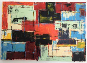 John Foppen - Red Colours Symphony ........ # K05 . XL. GROOT. kopen? Bied vanaf 179!