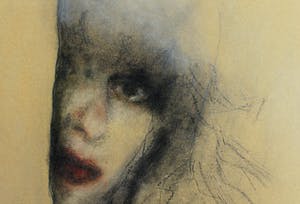 Anne de Boer - ‘Portret serie A nr. 2’ - 1983 - gemengde techniek kopen? Bied vanaf 120!