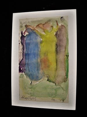 Gerard Schaperkotter - 1994 - Lyrisch Abstract Aquarel "zonder titel" - potlood-gesigneerd kopen? Bied vanaf 1!
