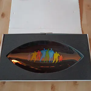 Corry Ammerlaan - voor Artihove. Glazen schaal "We gaan ervoor" In originele doos! kaufen? Bieten Sie von 10!