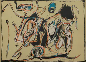 Jacques Doucet - litho, CoBrA compositie, handgesigneerd, ingelijst, oplage 60 stuks kopen? Bied vanaf 230!