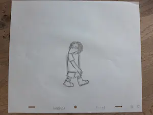 Matt Groening - originele productietekening The Simpsons, Dolph , ingelijst + Certificaat kopen? Bied vanaf 70!