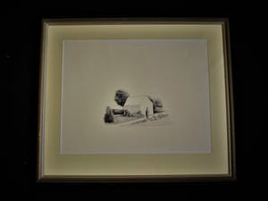 Metten Koornstra - Meester van de Verstilling - gelimiteerde ETS - "Man in Landschap - gesigneerd kopen? Bied vanaf 10!