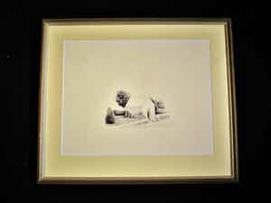 Metten Koornstra - Meester van de Verstilling - gelimiteerde ETS - "Man in Landschap - gesigneerd verkocht voor € 10!