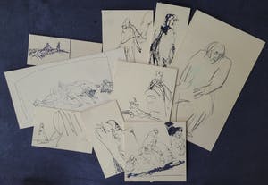 Luis Filcer - Lot van negen tekeningen kopen? Bied vanaf 1!
