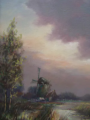 Hermanus Cornelis Hokken - Polerlansdchap met molen kopen? Bied vanaf 50!