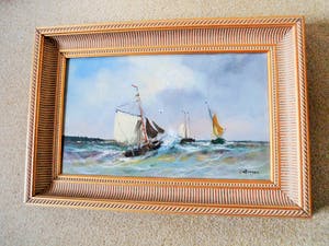 Harrij van Dongen - Olieverf - Zeegezicht kopen? Bied vanaf 135!