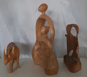 Niet of onleesbaar gesigneerd - Vintage beelden x 3 kopen? Bied vanaf 1!