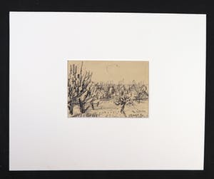 Wim Steijn - Krijttekening, Landschap kopen? Bied vanaf 1!