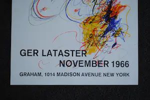 Ger Lataster - Zeldzame tentoonstellingsaffiche uit 1966 bij galerie Graham New York kopen? Bied vanaf 25!
