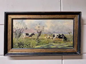 Henk Poeder - Landschap met Koeien kopen? Bied vanaf 90!