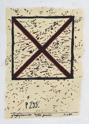 Ferenc Gogos - Goauche, Compositie met kruis kopen? Bied vanaf 1!