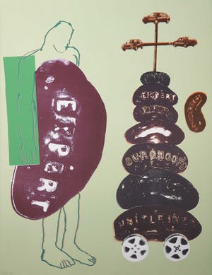 Elizabeth de Vaal - Zeefdruk, Burohoofd kopen? Bied vanaf 1!