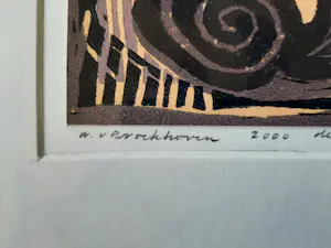 Wim van Broekhoven - Zeefdruk, Titel, De droom van de koning. kopen? Bied vanaf 30!