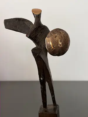 Loek Bos - Warrior a la Henry Moore + boek kopen? Bied vanaf 325!