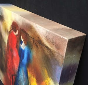 Wil Lof - Gemengde techniek op doek, Elysian Scene kopen? Bied vanaf 50!