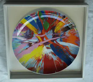 Damien Hirst - Porseleinen bord , Amore, Gasp, Eyes Going into Top of Head and Fluttering kopen? Bied vanaf 1!