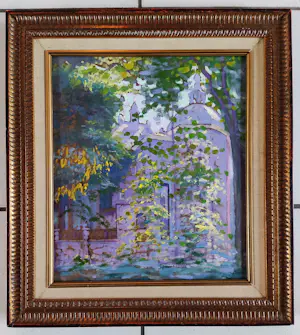 Co Breman - Gezicht op de hoektoren van een kasteel (Rosendael?) kopen? Bied vanaf 1500!