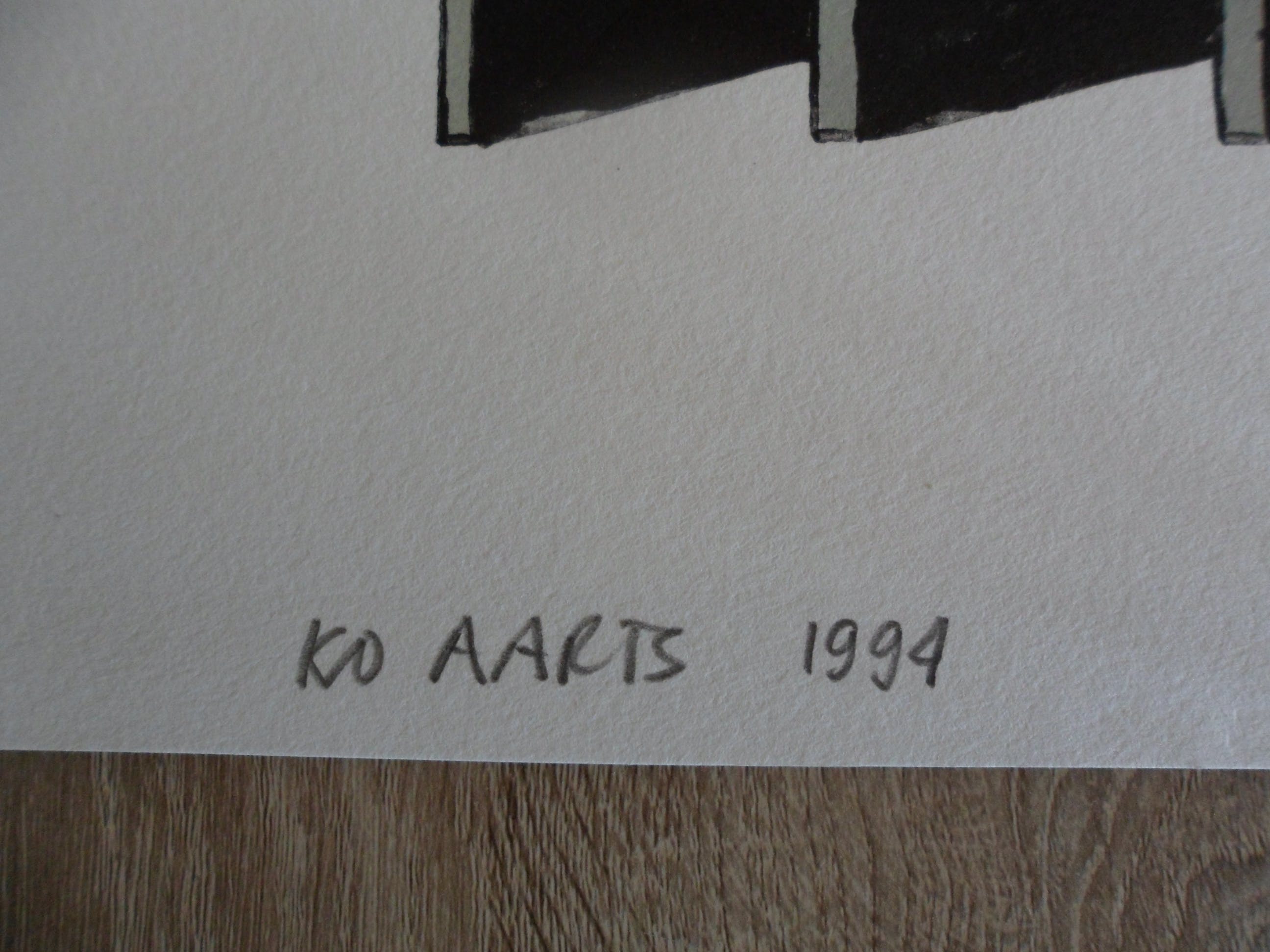 Ko Aarts -  Zeefdruk, Titel: "Finishing touch". kopen? Bied vanaf 30!