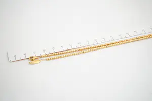 135 - Sierlijk en massief 22 Krt geel-gouden kogel of balletjes collier - kopen? Bied vanaf 760!