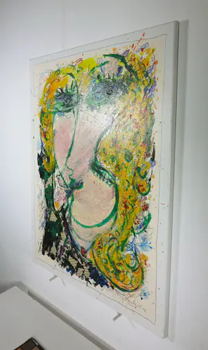 Kees Salentijn - Olieverf, krijt en potlood op doek, Esmeralda kopen? Bied vanaf 1000!