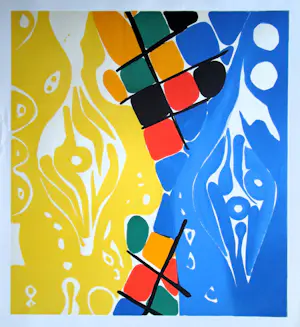 Ernst Wilhelm Nay - Compositie - 1966 - Originele lithografie - Mourlot kopen? Bied vanaf 160!