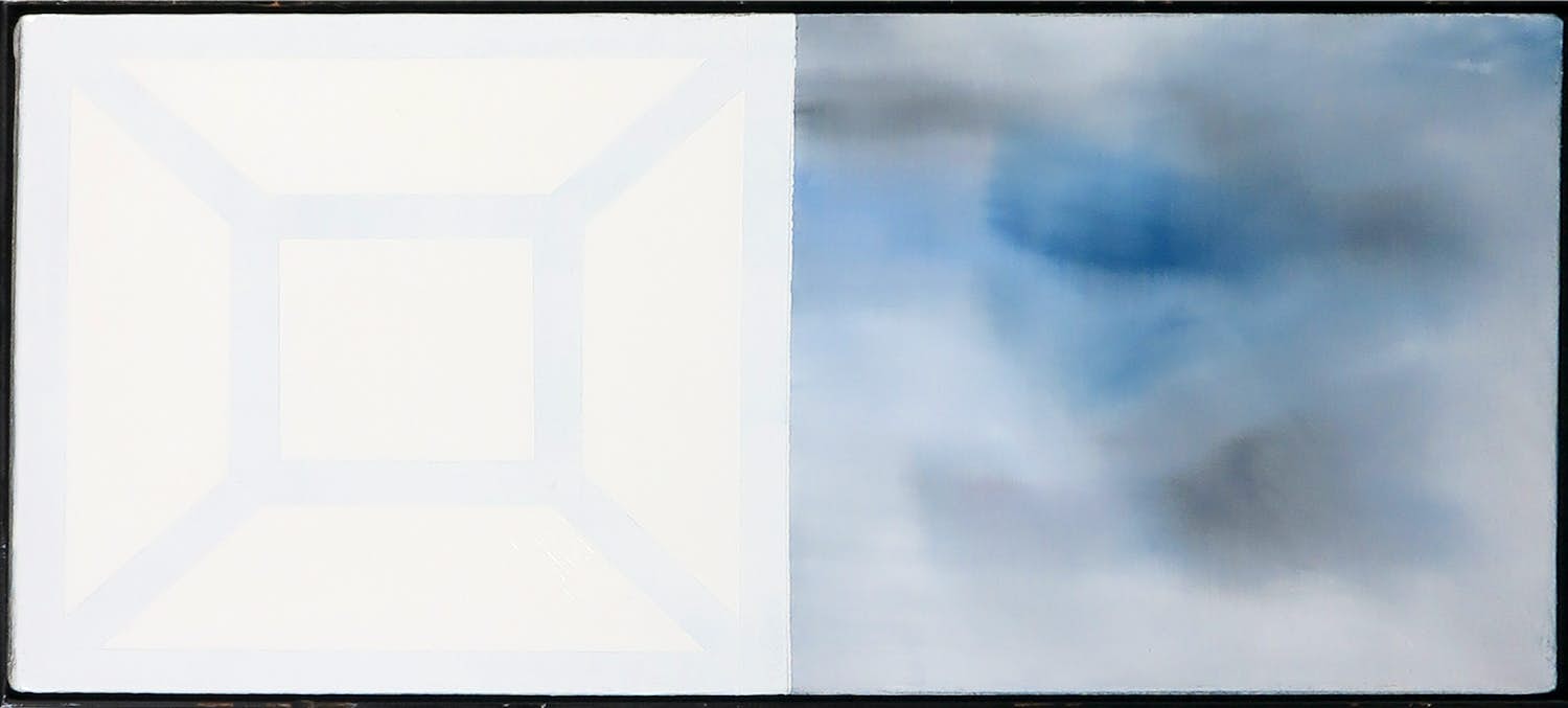 Toon Laurense - Gemengde techniek op doek, Twee vlakken - Ingelijst verkocht voor € 1!