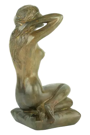 Pierre Chenet - Bronzen beeld van vrouwelijk naakt met gekruiste armen kopen? Bied vanaf 295!