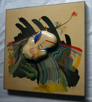 Joop Jongbloed - Gemengde techniek , Bellen blazen – 60 x 60 cm – 1981 kopen? Bied vanaf 150!