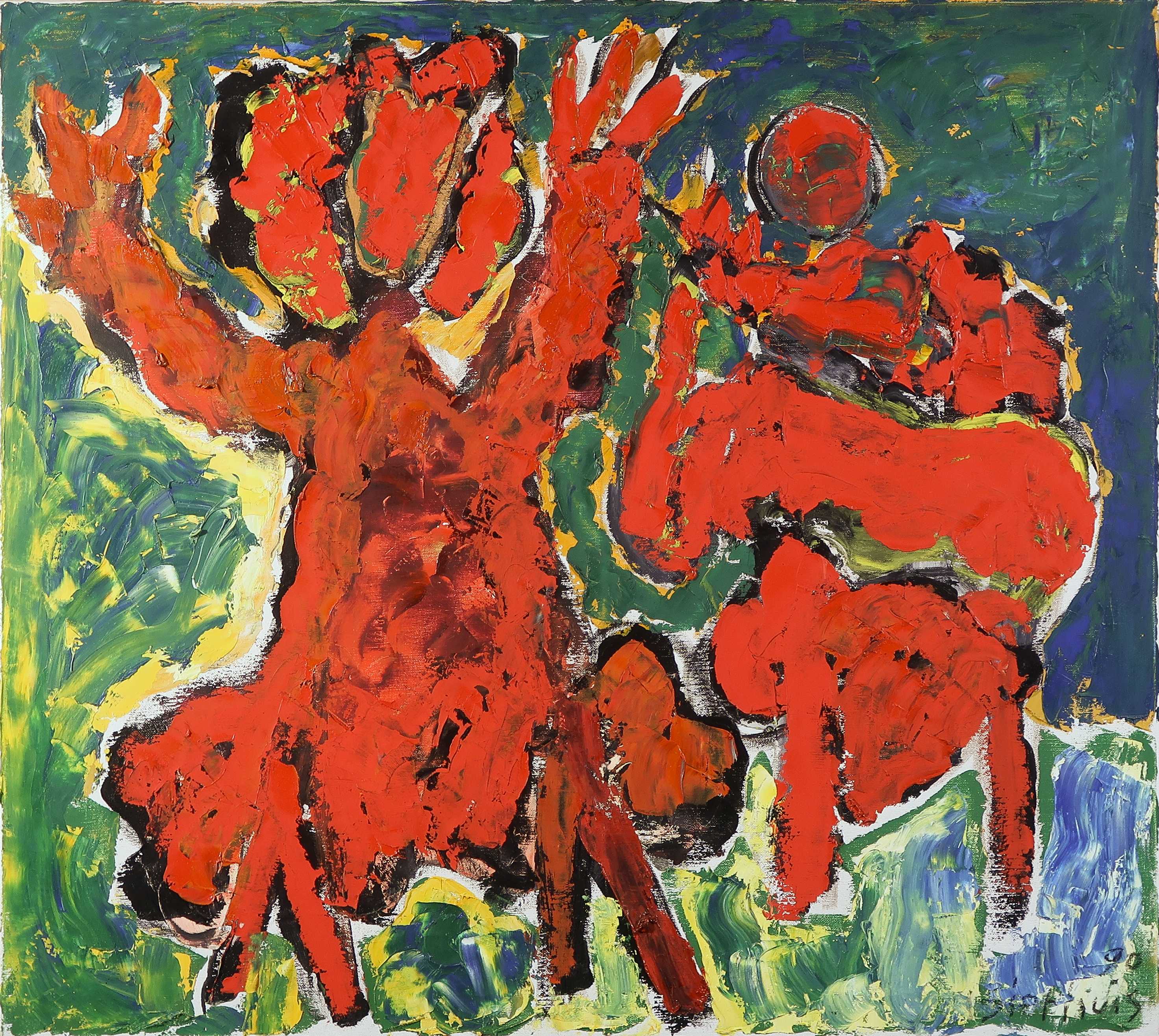 Jan Sierhuis - Olieverf op doek, Spaanse dans - Ingelijst kopen? Bied vanaf 1000!