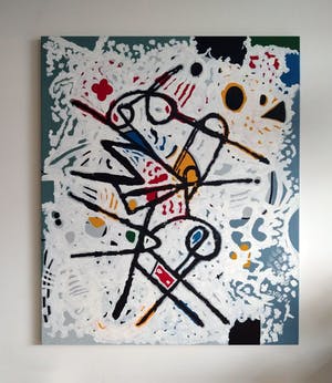 Jack Vissers - Constellatie nr. 14 - acryl op canvas kopen? Bied vanaf 395!