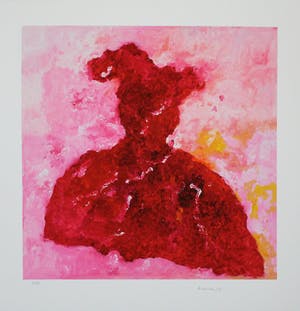 Armando - Kleurengiclee ROTES GEWAND Handgesigneerd. GROOT kopen? Bied vanaf 169!