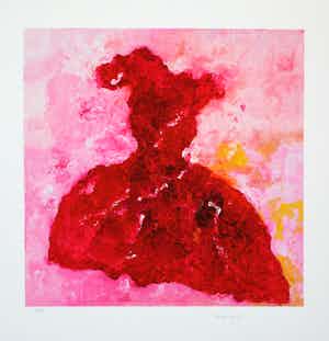 Armando - Kleurengiclee ROTES GEWAND Handgesigneerd. GROOT verkocht voor € 169!