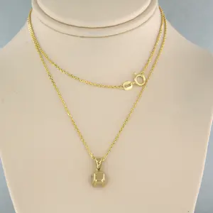 14k gouden collier met solitair hanger met bolsjewiek geslepen diamant 0,20ct kopen? Bied vanaf 220!