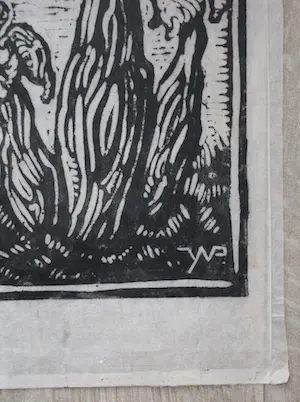 Joseph van de Wall Perne - 2 houtsnedes: ...veld bij Zandvoort + bloemen kopen? Bied vanaf 29!
