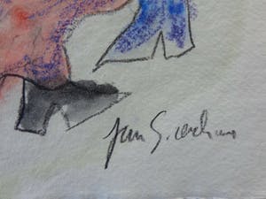 Jan Sierhuis - DANSEND KOPPEL / ORIGINEEL WERK / 30x21cm / SIG kopen? Bied vanaf 55!